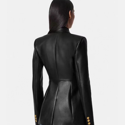 LEATHER  BLAZER JACKET FOR WOMEN'S